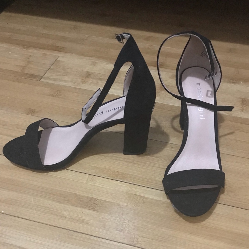 Suede Block Heels